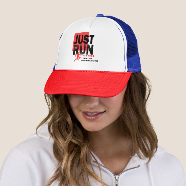 Casquette Courez juste Marathon Course de piste Date Red Lig (En situation)