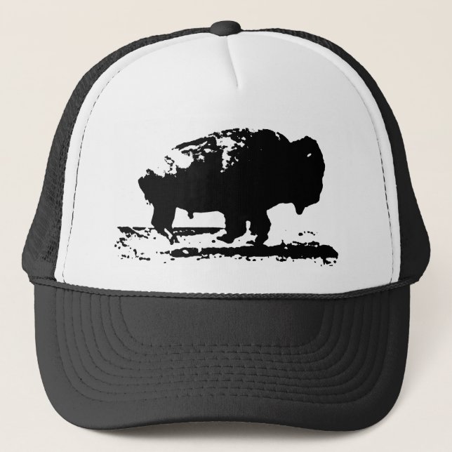 Casquette Courir Buffalo Bison Pop Art (Devant)