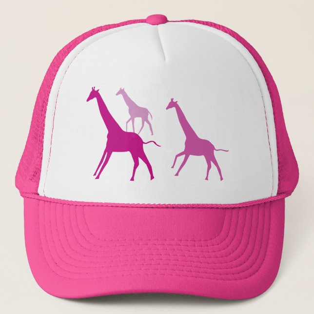 Casquette Courir des girafes (violet) (Devant)