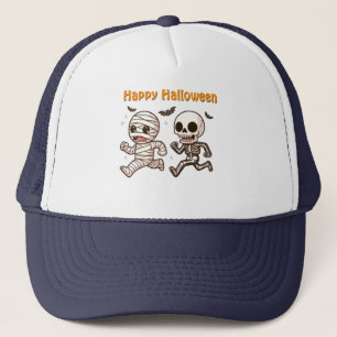 Casquette Courir la maman et le squelette - Joli duo d'Hallo