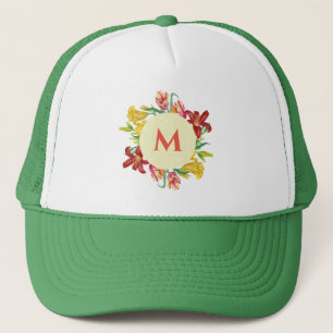 Casquette Couronne de fleurs lumineuses de printemps avec mo