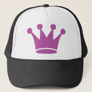 Casquette couronne de princesse rose