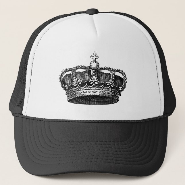 Casquette Couronne vintage 02 - noir (Devant)