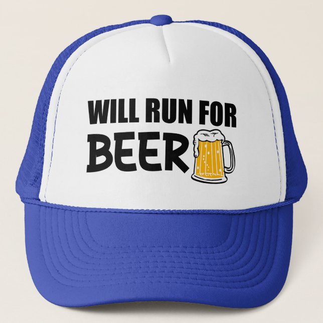 Casquette Courra pour la bière drôle (Devant)
