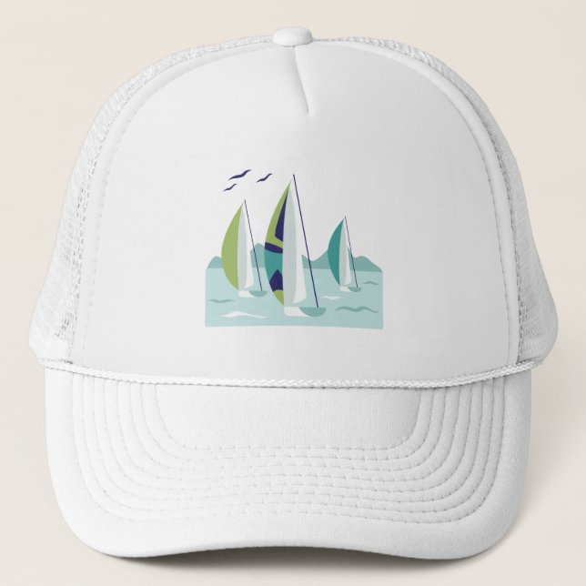 Casquette Course de bateau à voile (Devant)