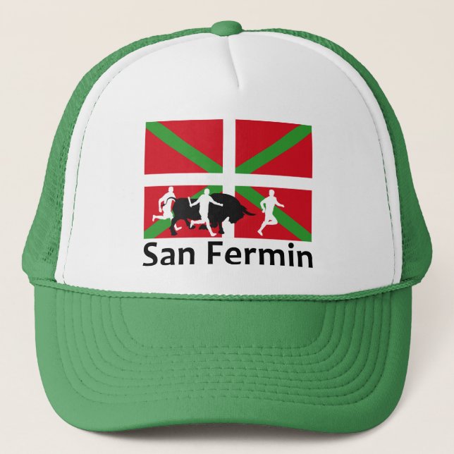 Casquette Course de taureau de San Fermin à Pamplona et (Devant)