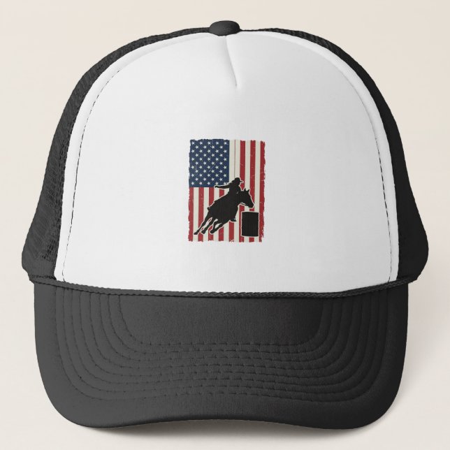 Casquette Course de tonneaux Drapeau américain Design vector (Devant)