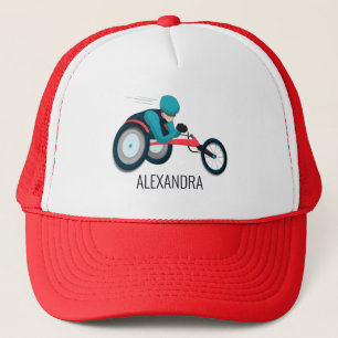 Casquette Course en fauteuil roulant