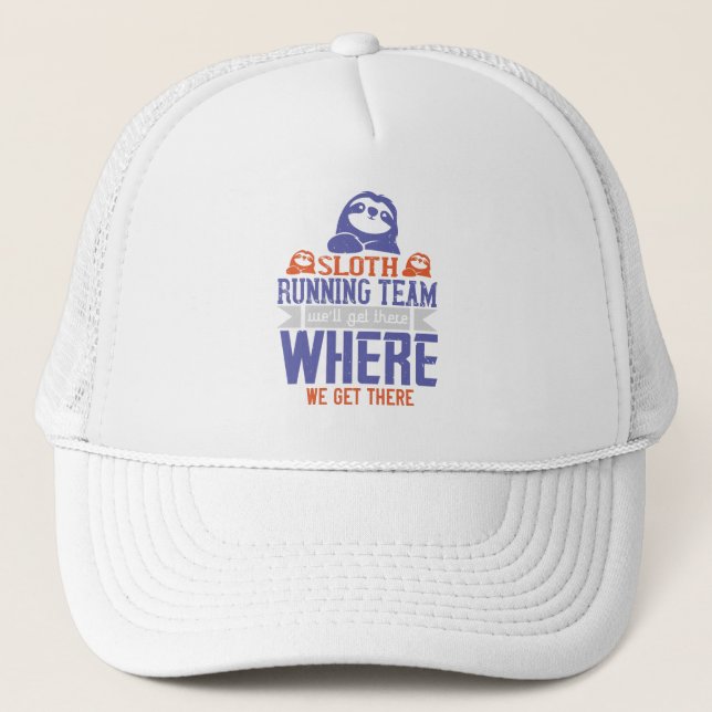 Casquette Course - Équipe de course de paresseux (Devant)