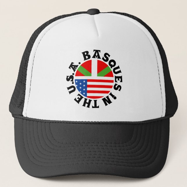 Casquette Coutume, Ikurriña + Drapeau des Etats-Unis (Devant)