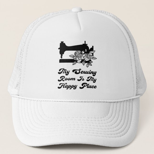 Casquette Couture - Ma Salle De Couture Est Ma Place Heureus (Devant)