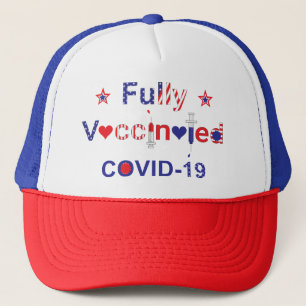Casquette COVID-19 entièrement vacciné en étoiles et en band