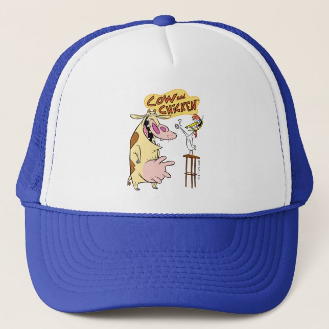 Casquette Cow and Chicken Smiling Graphic (Devant)