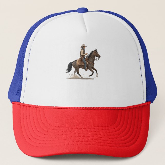 Casquette Cow-boy à cheval (Devant)