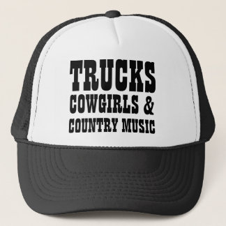 Casquette Cow-girls et musique country de camions