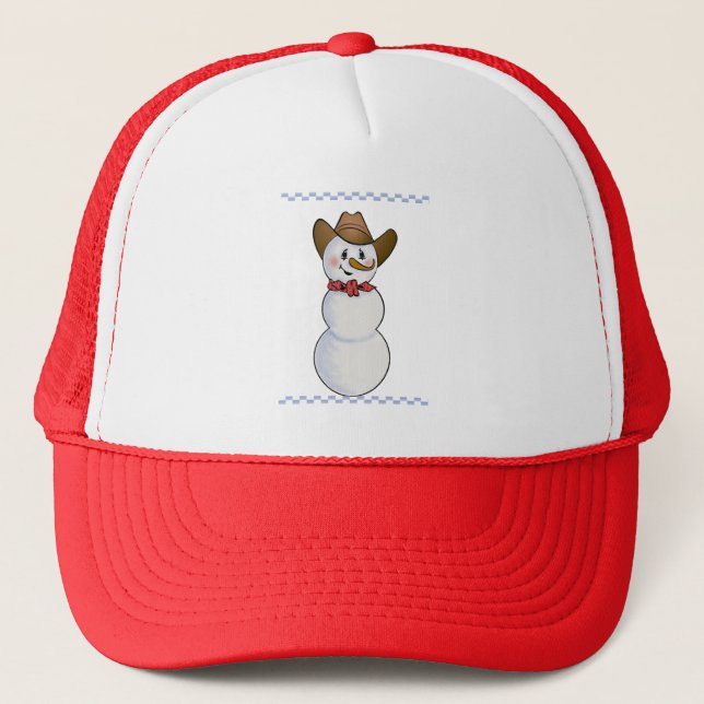 Casquette Cowboy Snowman avec Bandana rouge (Devant)