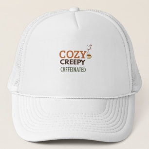 Casquette Cozy Creepy & Caffeinated Halloween Coffee Automne