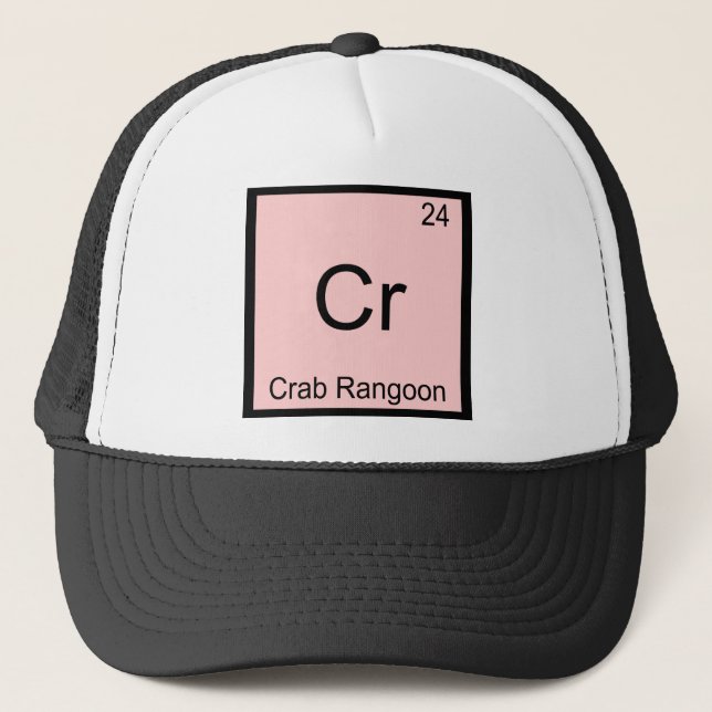 Casquette Cr - Crab Rangoon Drôle de symbole d'élément de ch (Devant)