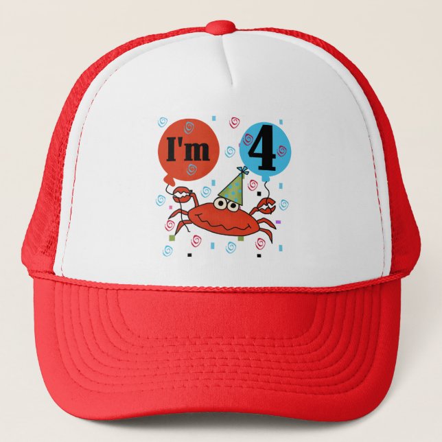 Casquette Crabe 4e anniversaire Tshirts et cadeaux (Devant)
