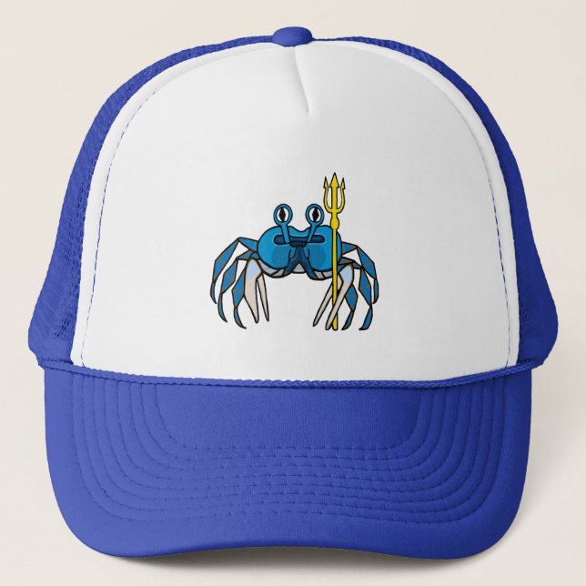 Casquette Crabe guerrier bleu (Devant)