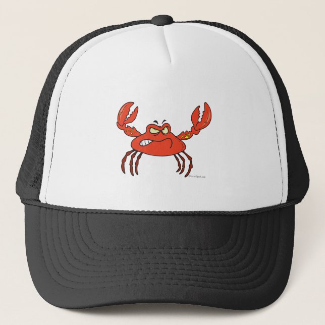 Casquette crabe rouge en colère (Devant)