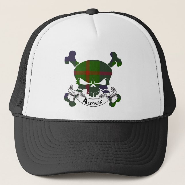 Casquette crâne Agnew Tartan (Devant)