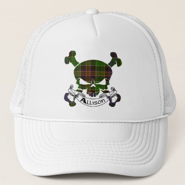 Casquette crâne Allison Tartan (Devant)