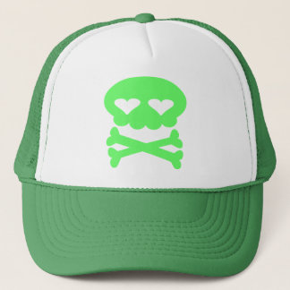 Casquette Crâne Bulles Kawaii Fou Vert