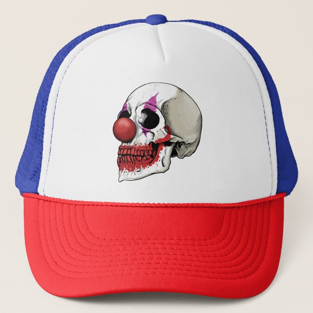 Casquette Crâne clown riant - Sort jusqu'à la mort (Devant)