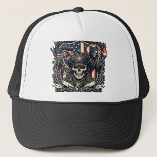 Casquette Crâne de hors-la-loi patriotique Sheriff Patriote