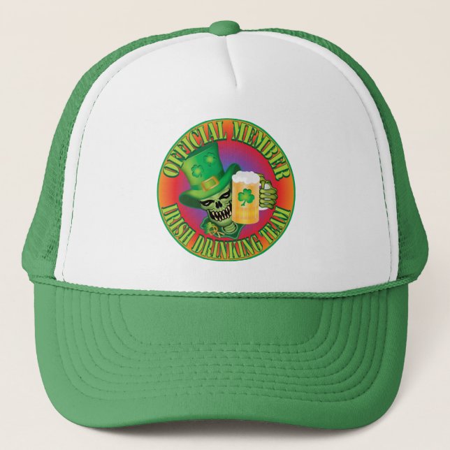 Casquette Crâne de l'équipe de boisson irlandaise (Devant)