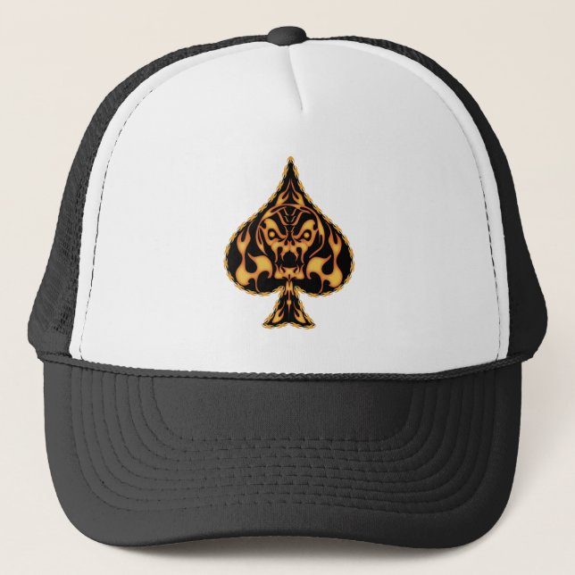 Casquette Crâne de pique flamboyante (Devant)