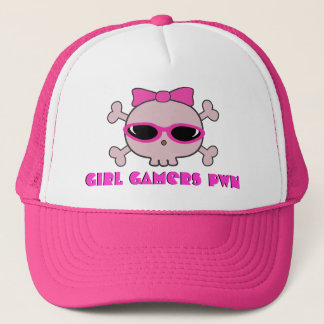 Casquette Crâne de pwn de Gamers de fille avec des nuances