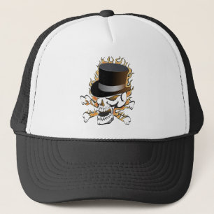 Casquette Crâne du chapeau en flammes