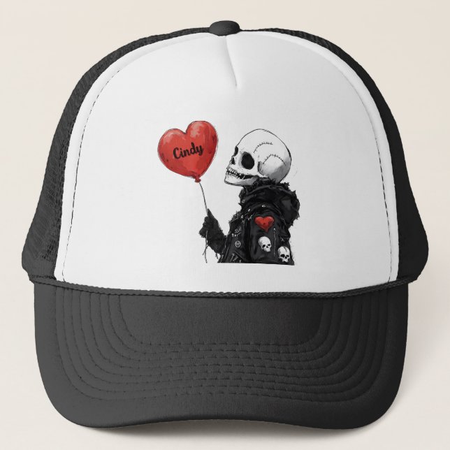 Casquette Crâne éffrayant - Personnalisable avec ballon (Devant)