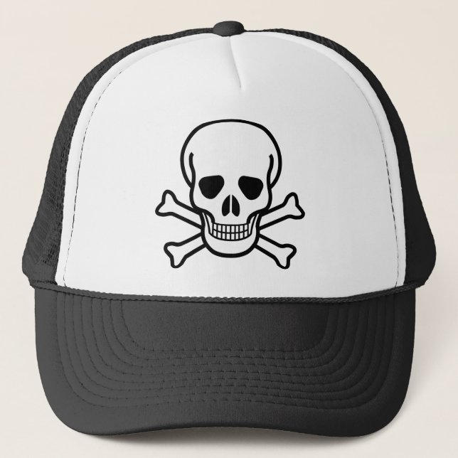 Casquette Crâne et os croisés (Devant)