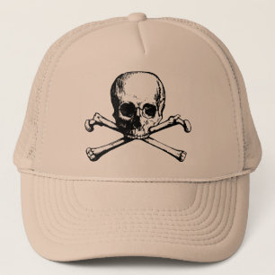 Casquette Crâne et os croisés de pirate