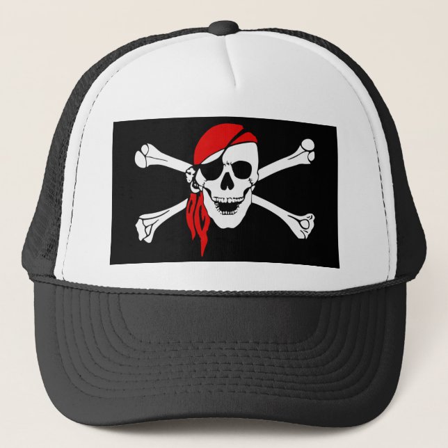 Casquette Crâne et os croisés de pirate avec le Bandana (Devant)