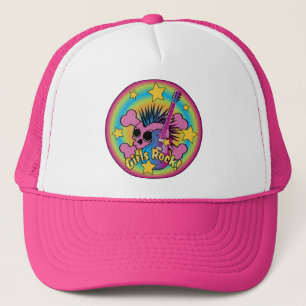 Casquette Crâne et os croisés de roche de filles
