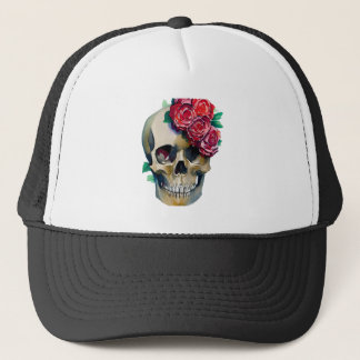 Casquette Crâne et Rose - les Roses sont morts