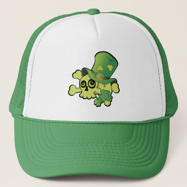Casquette Crâne et Shamrock (Devant)