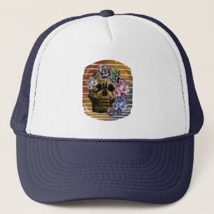 CASQUETTE CRÂNE FLORAL VINTAGE