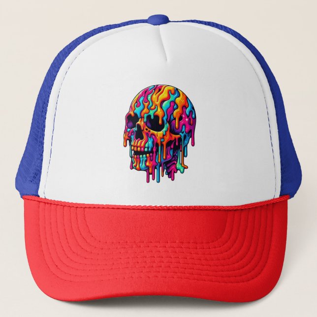 Casquette Crâne psychédélique dynamique (Devant)