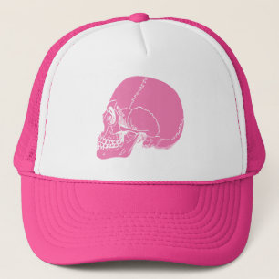 Casquette Crâne rose dans le profil