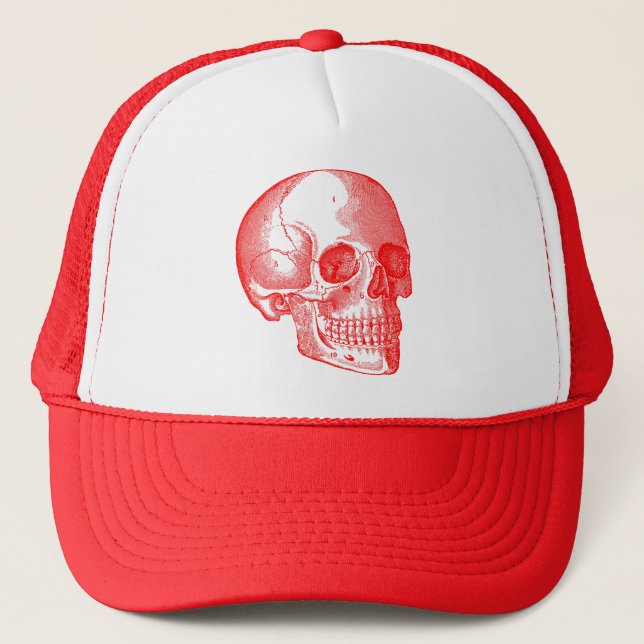 Casquette Crâne - Rouge (Devant)