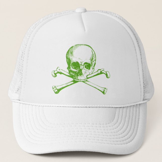 Casquette Crâne vintage et os croisés (Devant)