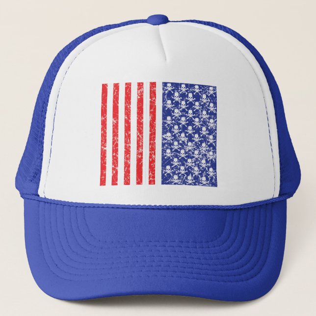 Casquette Crânes patriotiques (Devant)