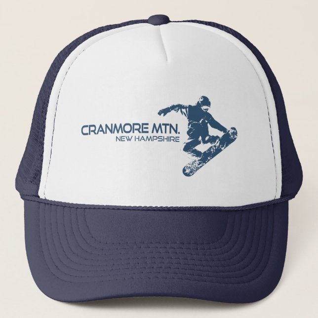 Casquette Cranmore Mountain Resort New Hampshire Snowboarder (Devant)