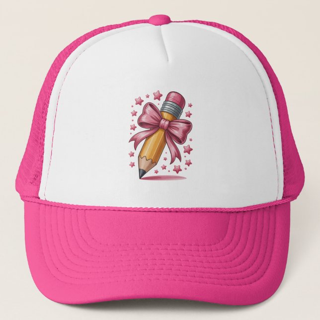 Casquette Crayon Coquette Arc Remerciement Enseignant École (Devant)