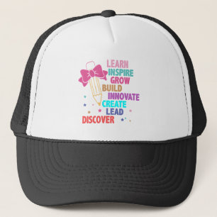Casquette Crayon et nœud papillon d'enseignant Mots Inspiran